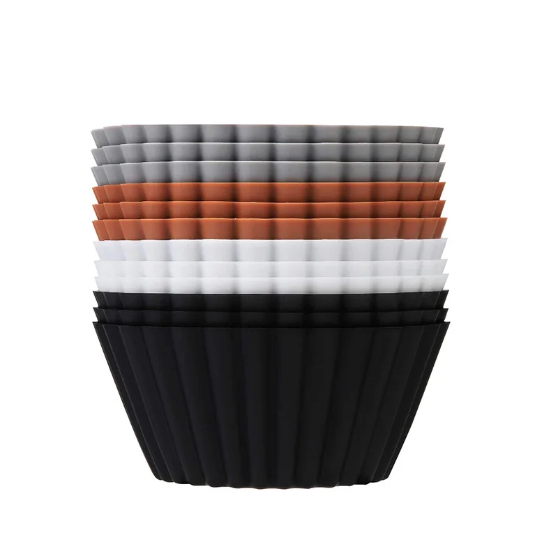 Amazon non stick dishwasher safe Reusable mini cupcake liners Silicone Baking Cups, 3 oz Muffin Liners silicone cupcake liners