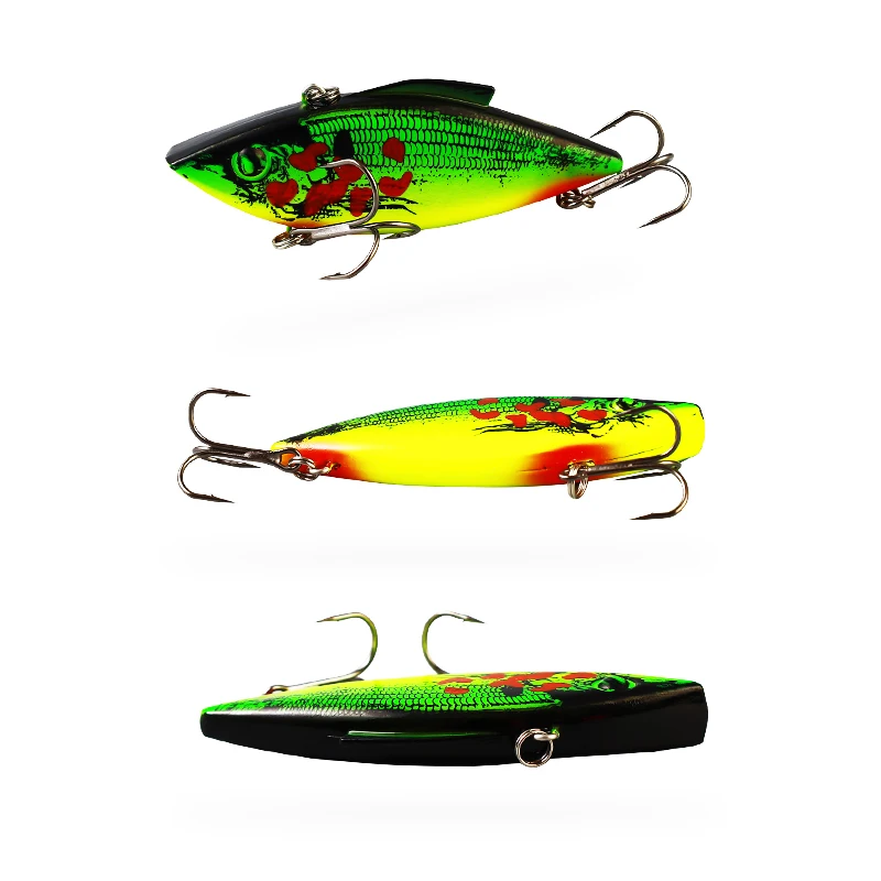 Palmer 7.5cm 15.6g vib fishing lures 6.5cm 12.7g hard bait vib lure crank bait lure with strong fishing hook lipless crankbait