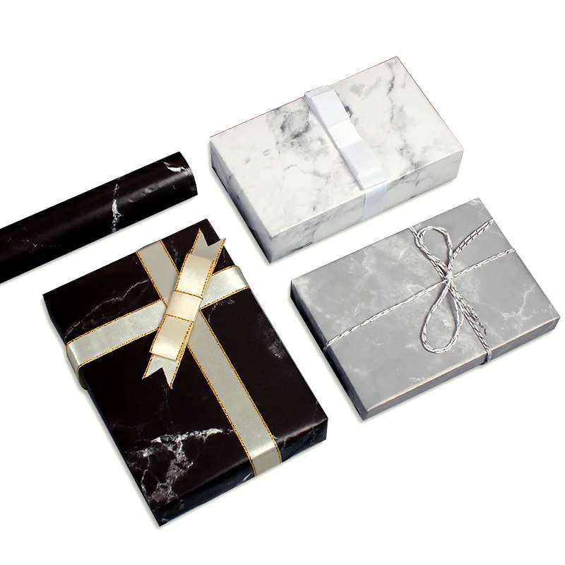 Hot Trend Marble Flower Wrapping Paper Floral Wraps Gift Packaging