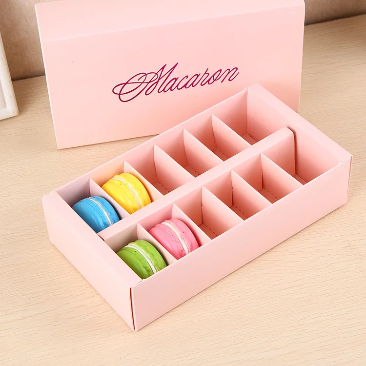 Wholesale Custom Design Logo Printing macarons box with insert Foldable Cake Cookie Bread Pastry Donuts Macaron Packaging Boxes