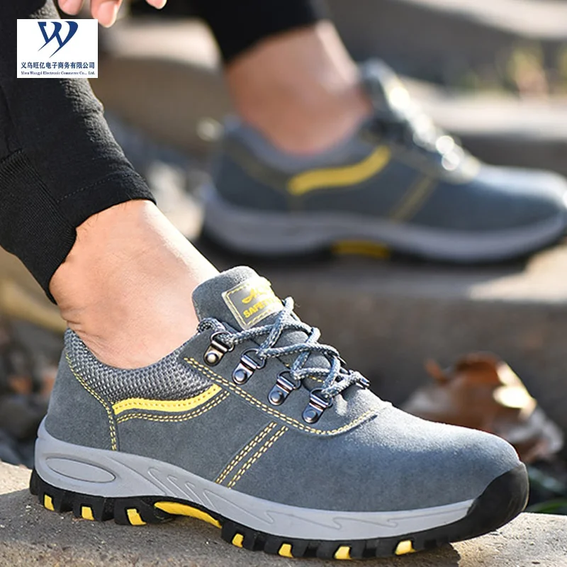 Горячая Распродажа, промышленная Дешевая Рабочая обувь из натуральной кожи с защитой от проколов, стальным носком