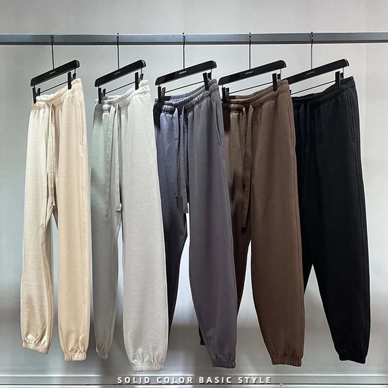 Soft Waffle Fabric 360g Casual Sports Designer Sweatpants Autumn Winter Street Fashion Casual Pants For Men