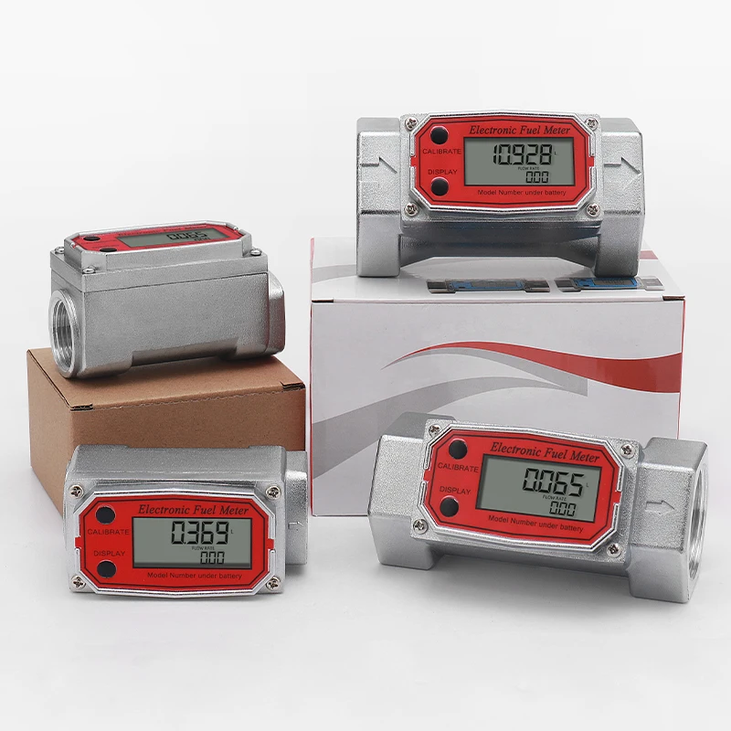High precision 2 Inches Turbine Flow Meter Anti-Interference Diesel Gasoline Methanol Kerosene Water Electronic Flow Meter