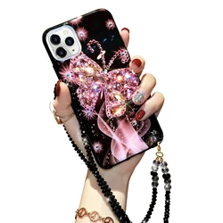 Hot selling luxury diamond Butterfly Phone Case For Iphone Soft Tpu Fashion Apple Material protector bling phone case