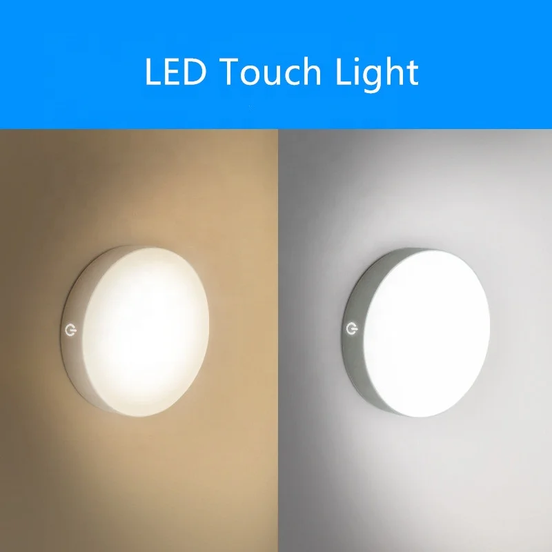 Two models Warm white USB Rechargeable home cabinet Mini LED closet light motion sensor Touch LED night light With 3M sticker