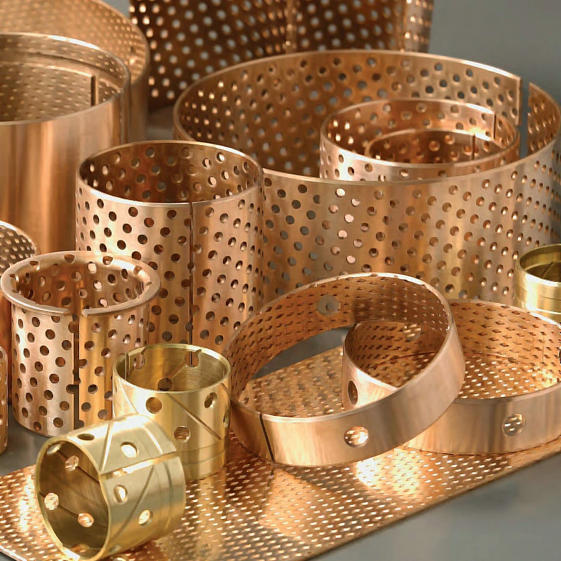 Copper Straight Sleeve Wear-resistant Flange Copper Bushing high-Strength Brass Tin Bronze Bearing Bushing Processing