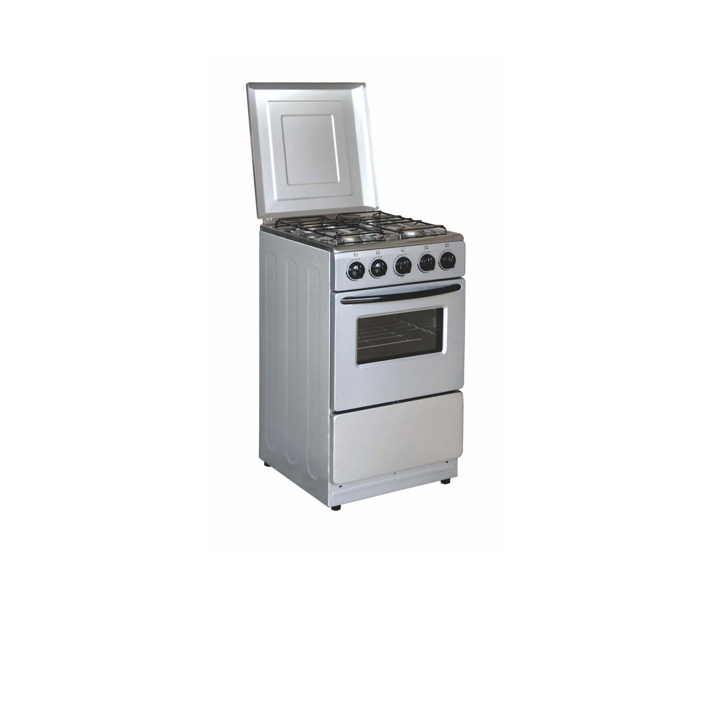 24 inch stainless steel body cast iron pan support auto ignition gas oven free standing gas stove