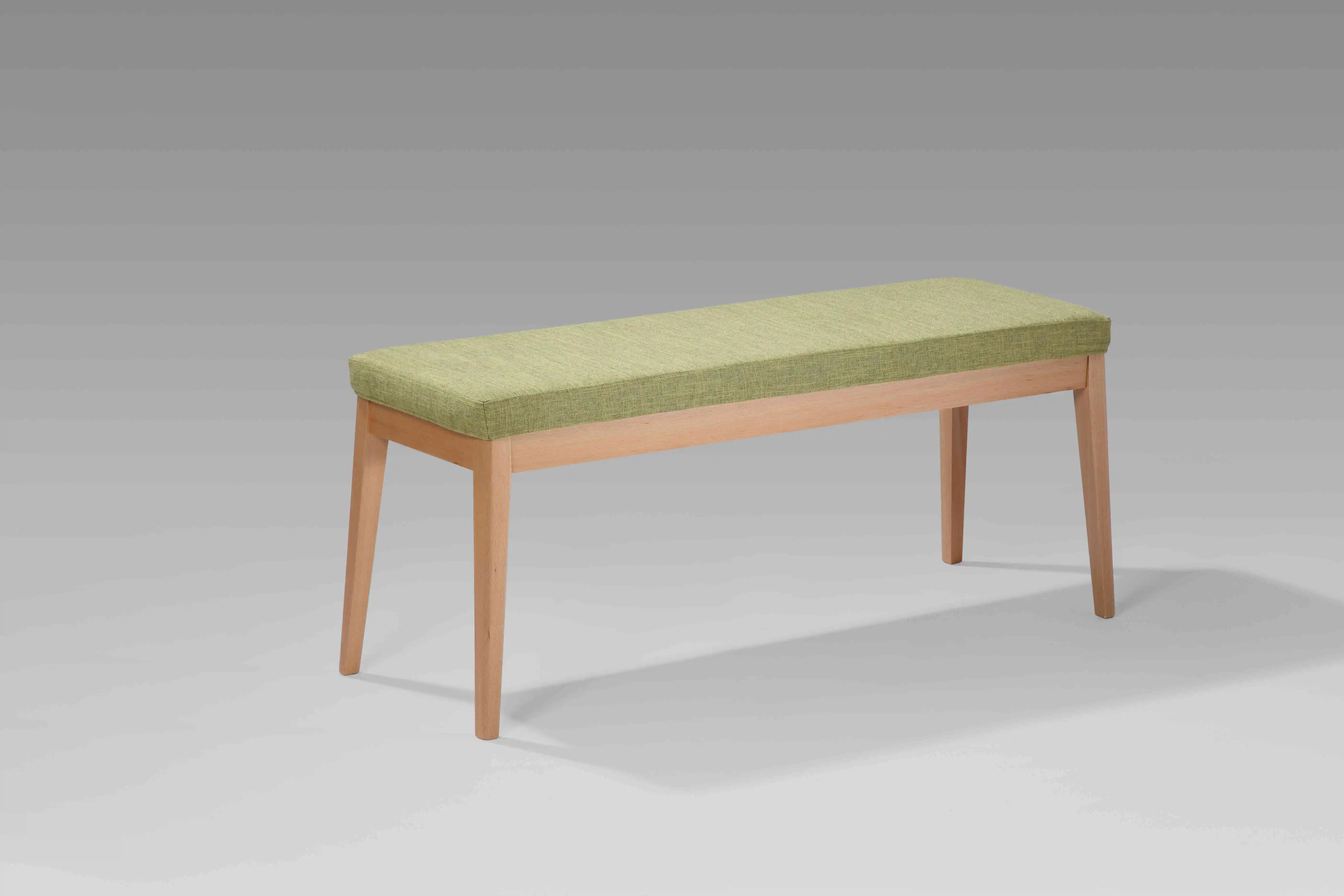 Modern design dining room furniture sets 2-seater backless fabric or PU covered solid wooden Bench