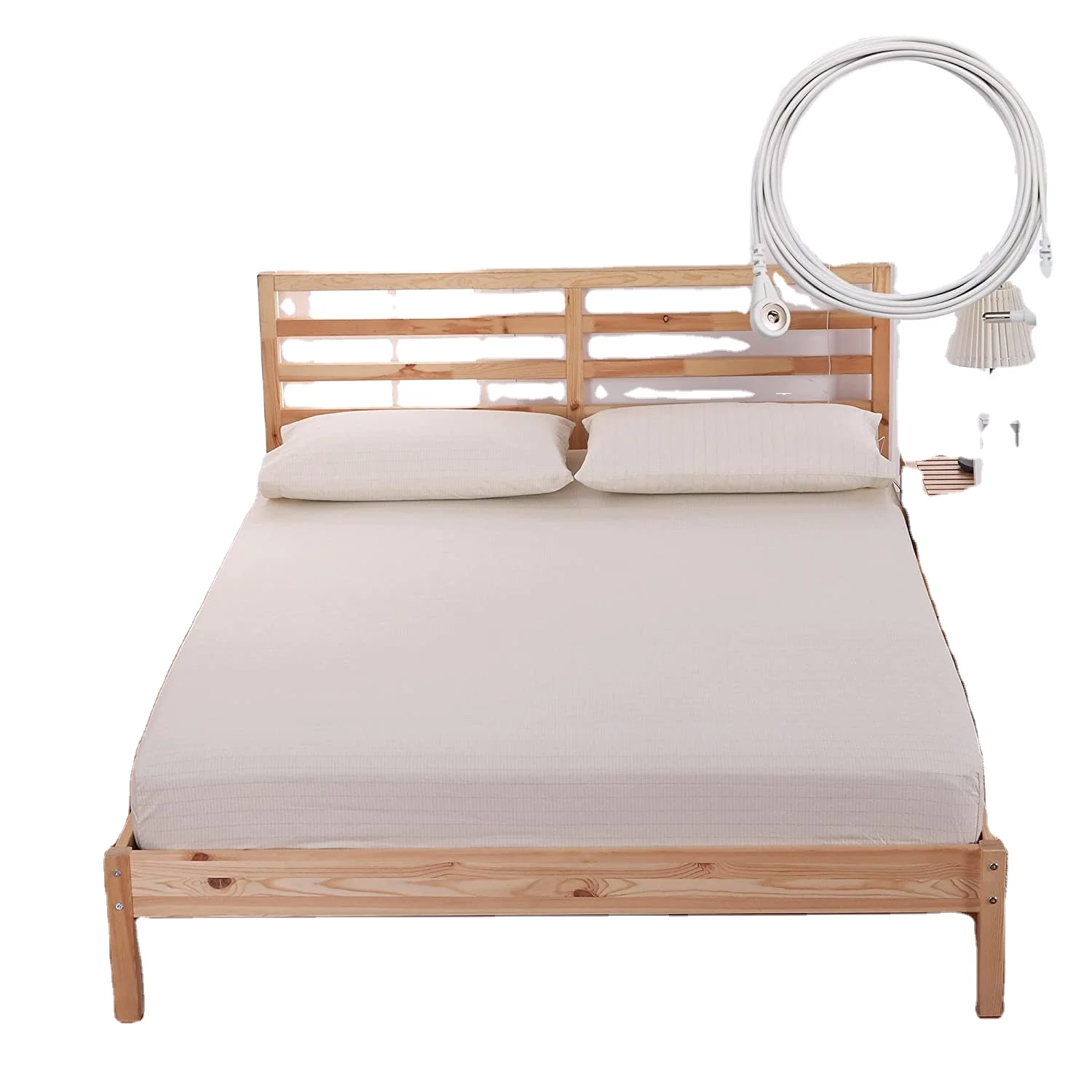 Silver cotton fiber grounding bed sheet