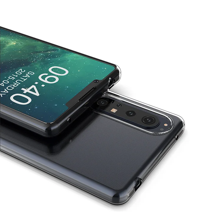 Для Sony Xperia 1 II Мягкий ТПУ резиновый ультратонкий тонкий прозрачный прочный оптовая продажа чехол для телефона