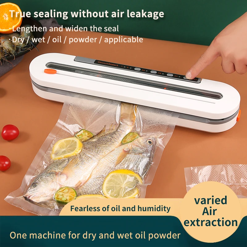 High Quality Kitchen Portable Vacuum Sealer Machine Professional Home Easy Use Vacuum Food Sealer with Cutter