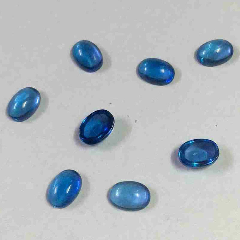 Lab Created Sapphire Blue Spinel #119 Oval Cabochon Blue Gems