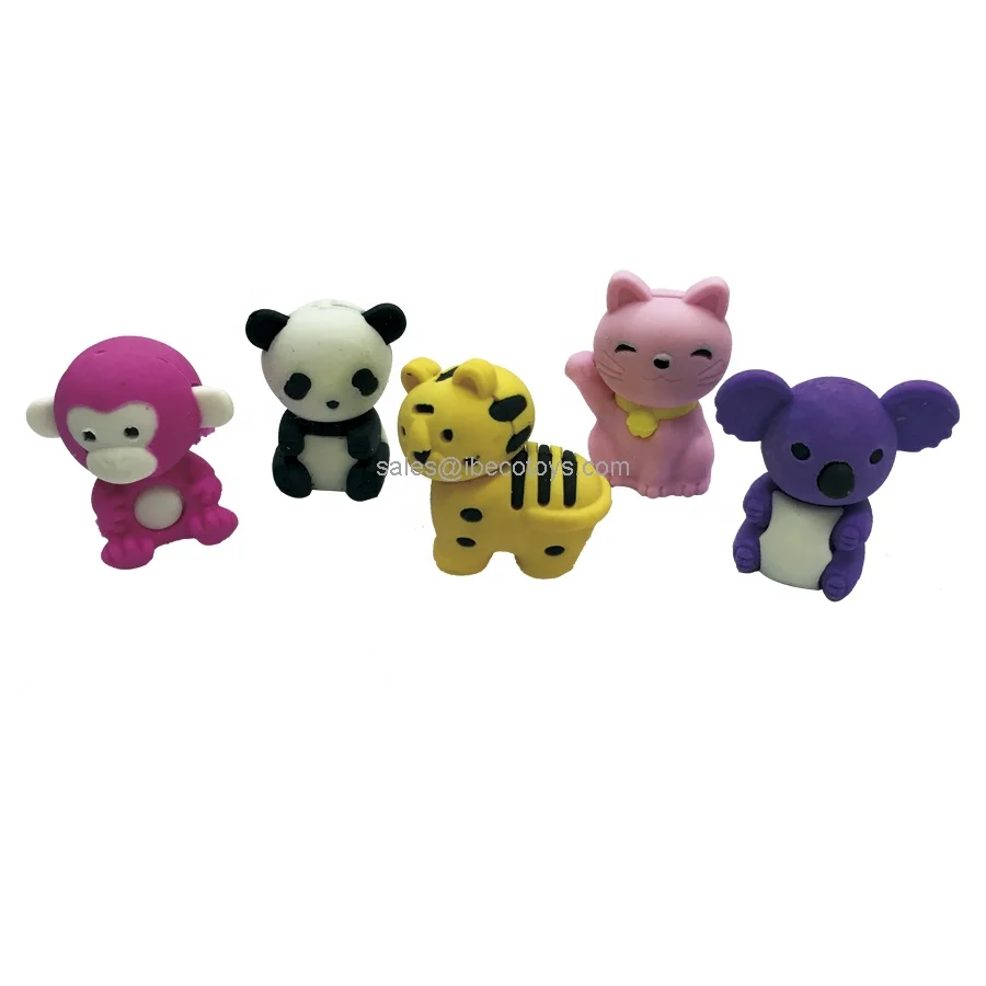 animal eraser toys for candy chocolate surprise eggs