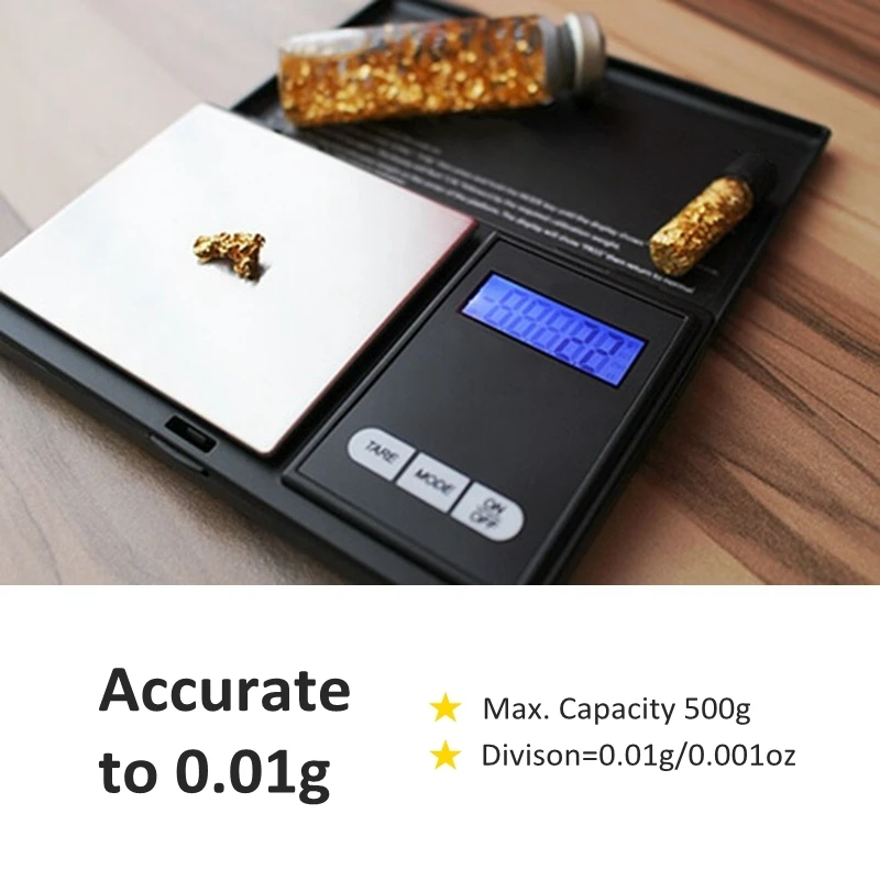 Original Factory Weighing Scales Mini Portable 0.01g 500g 200g Jewelry Weight Gram Balance Electronic Digital Pocket Scale