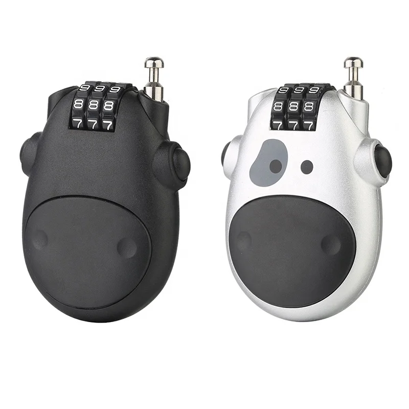 Universal Motorcycle Bike 3 Digit Password Lock Steel Rope Lock Mini Portable Telescopic Wire Code Suitcase Bicycle Helmet Locks