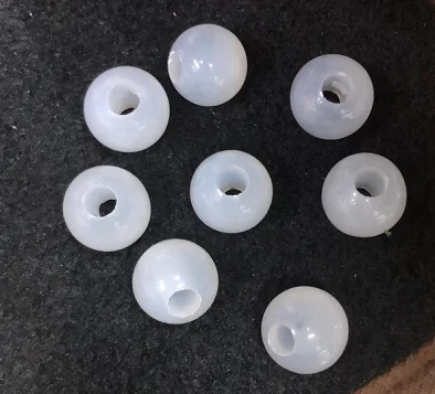 10mm round white jade gemstone beads with 4mm big hole