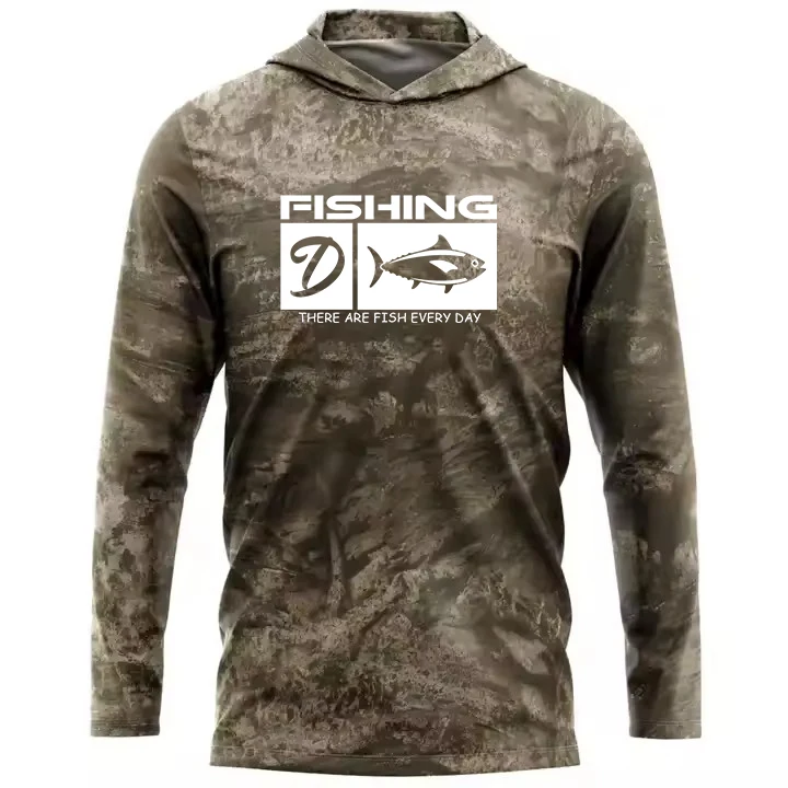 Long sleeves shirts design Fishing Hoodie Wear UPF50+Quick Dry Breathable Fishing Shirts Custom Design Fishing Shirts