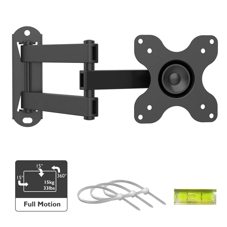 Full Motion Articulating Tilts Swivels Extends Rotates TV Wall Mount Bracket for 13'-30' LCD LED TVs, Max VESA 100X100mm