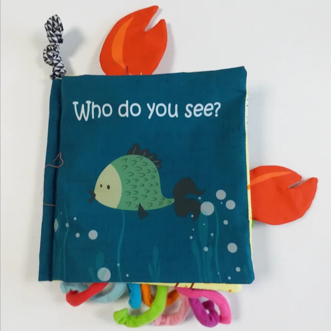 Обучающая игрушка книга ручной работы из мягкой ткани