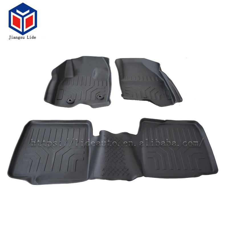 All Front & 2nd Row Black TPE Floor Mat For Ford Explorer 2015-2018
