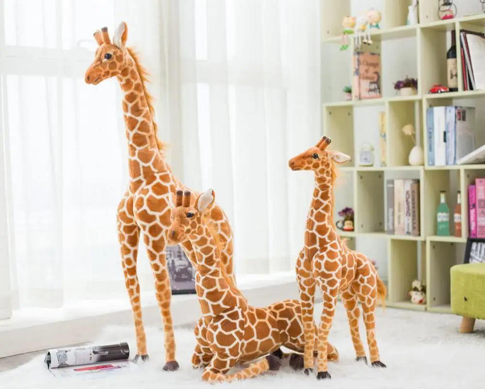 Cute Stuffed Animal Dolls Soft Simulation Giraffe Doll High Quality Birthday Gift Kids Toy Huge Real Life Giraffe Plush Toys