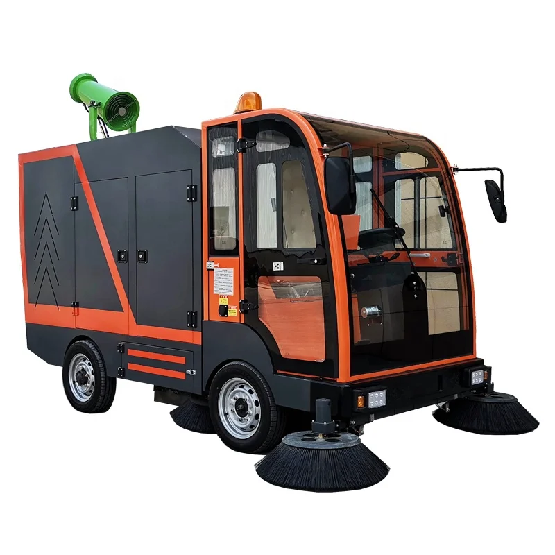 KW-2200F  4-Wheel Electric Car Road  Street Floor Sweeper With 240L Standard Trash Can