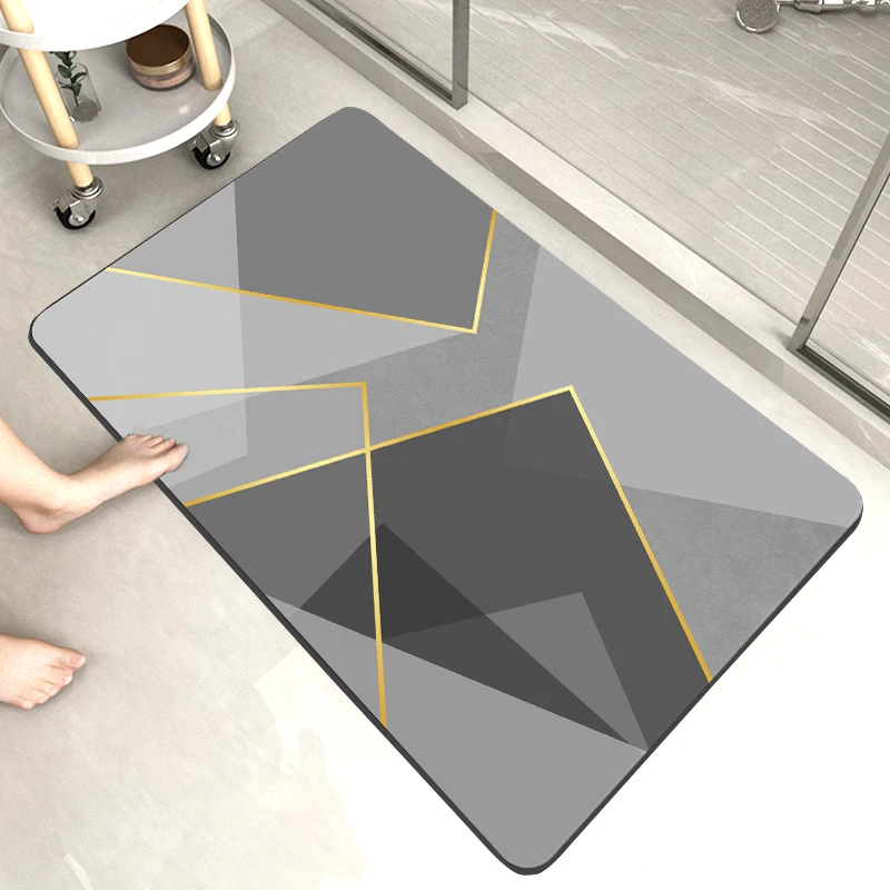 Bathroom Products Non Slip Bath Rug Floor Bathmat Toilet Carpet Soft Diatom Mud Absorbent Memory Foam Bath Mats