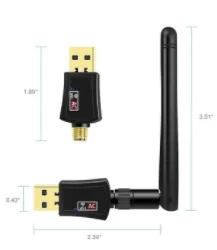 Customized 600Mbps USB 2.0 Dual Band 2.4Ghz/5Ghz Antenna Wireless Lan Network Card Wifi Adapter