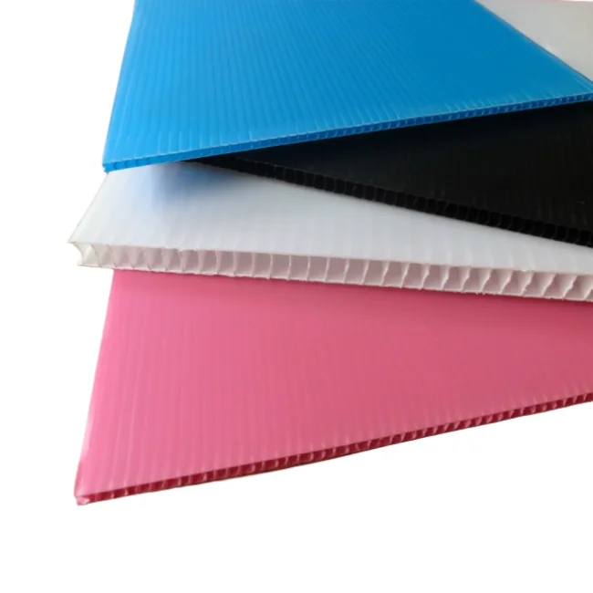 Rigid 2mm 3mm Transparent Custom Corrugated Plastic Sheet White PP Corrugated Correx Boards