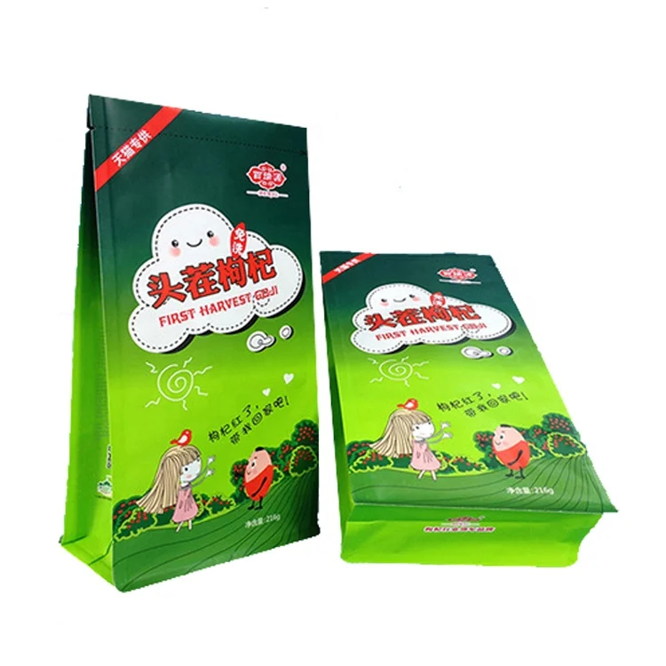 Black Currant Dried Strawberry Packaging Bags Flat Bottom Dried Fruits Packing Bags Professional Manufacturer