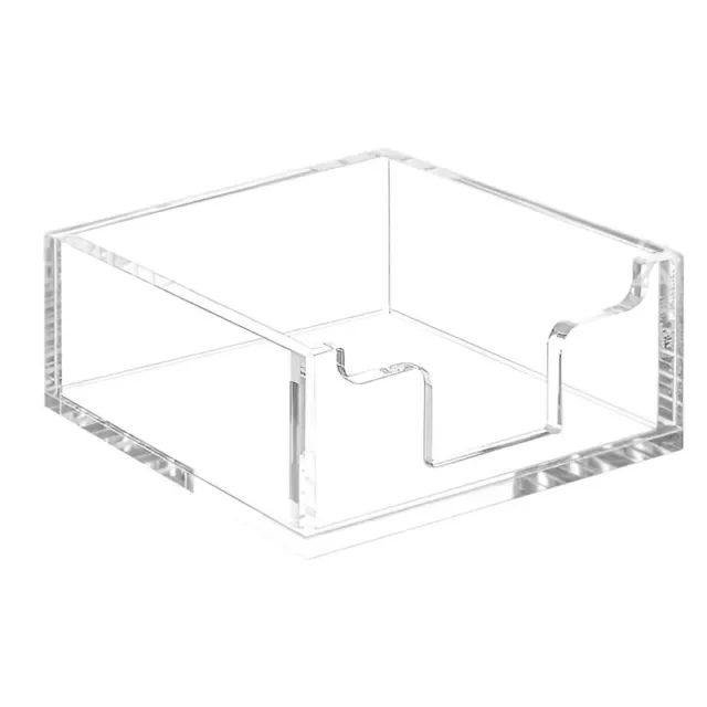 Clear Acrylic Sticky Notepad Holder Desk Accessory for Convenient Dispensing of Notes