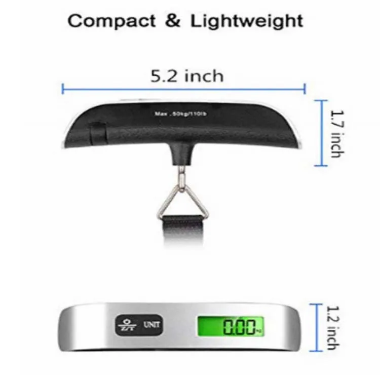 Battery Included 50kg Portable Handheld baggage scales Luggage digital hanging scale