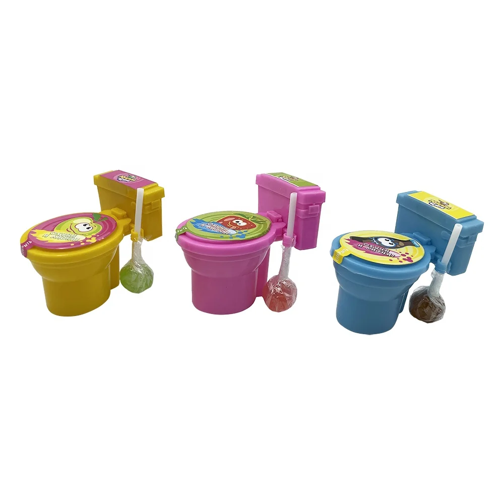 Hot selling toilet shaped lollipop with candy for kids