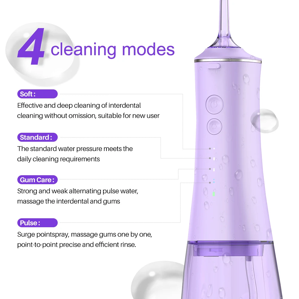 Wholesale Premium Oral Irrigator 280ml 4 Modes Oral Cleaning Machine Dental Water Flosser Professional