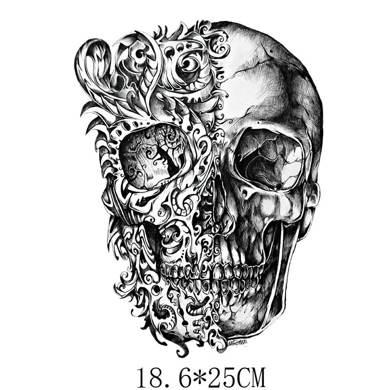 Термонаклейка с черепом, готовая к отправке