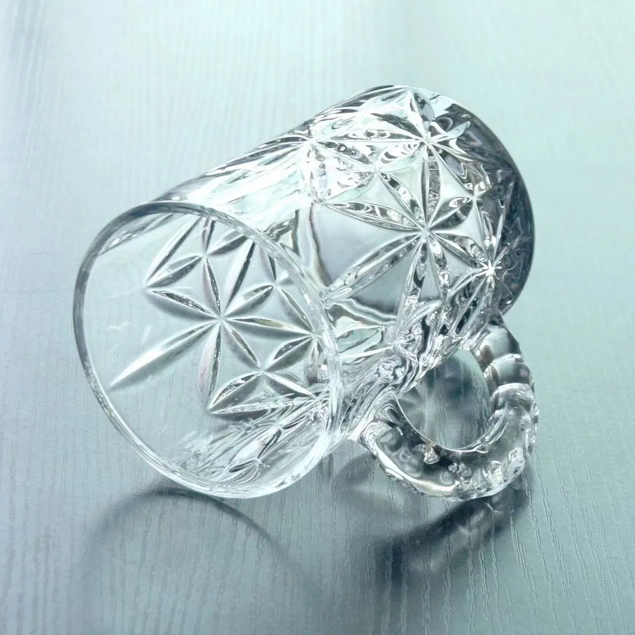 10oz 300ml Sunflower Glass Coffee Straight Tumblers beer cup customized mug seidel glass stein with Bead Handle