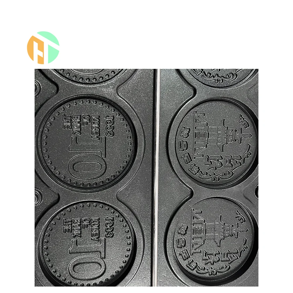 3-piece Commercial Round Coin Waffle Maker Machine Round Shape Waffle Machine Snack Machine Electric Crispy Cheese Cookie Maker