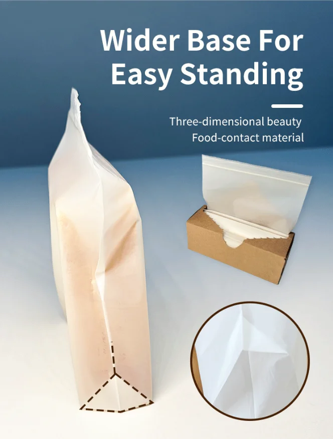 Custom Logo Printing Wholesale 100% Compostable Biodegradable Food Packaging Foreted Bag Freeze Zipper Stand Up Gusset Bag