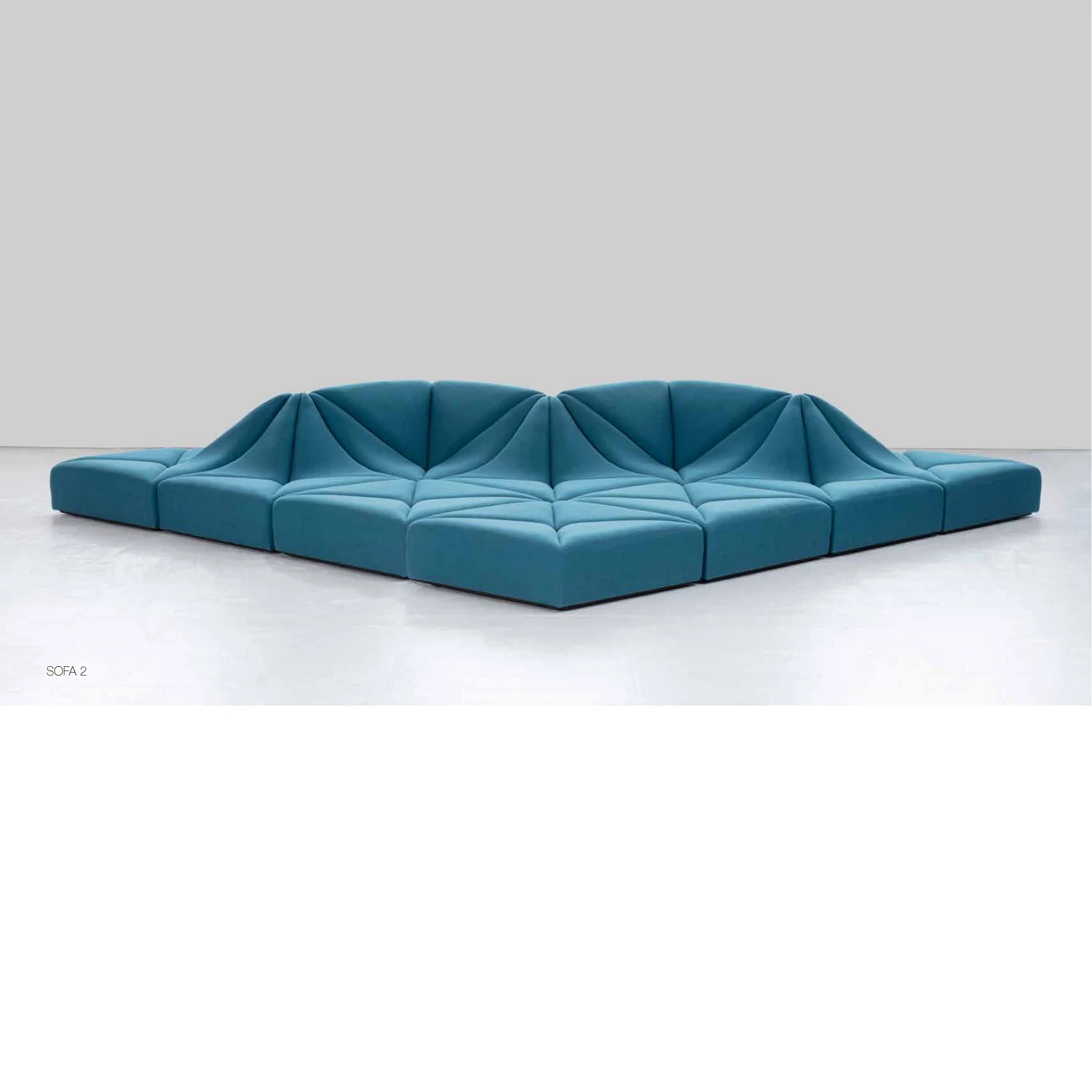 Custom Size Sofa Indoor Home Furniture Blue Velvet Huge Modular Sofas For Living Room