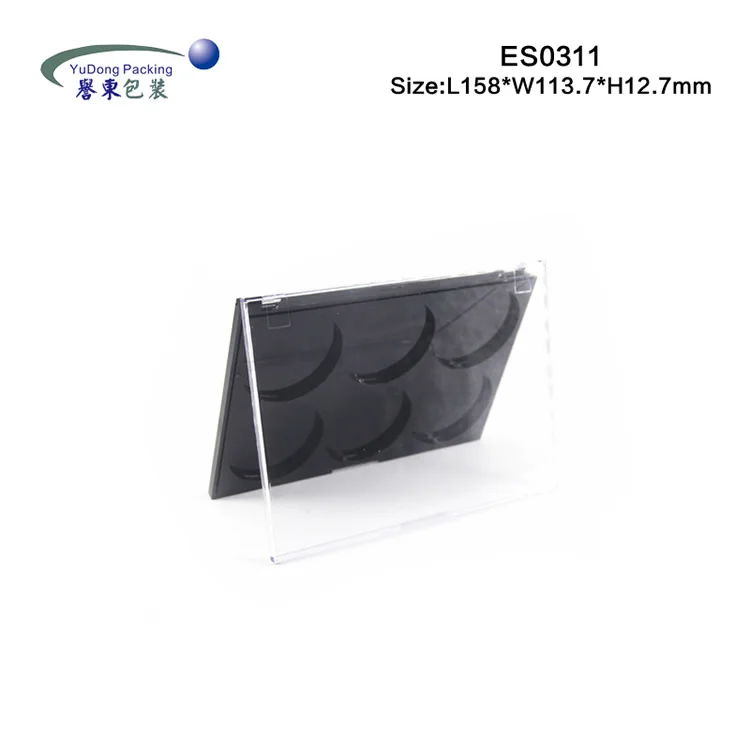 2021 refillable makeup palette with mirror empty multi colored plastic eyeshadow container compact case