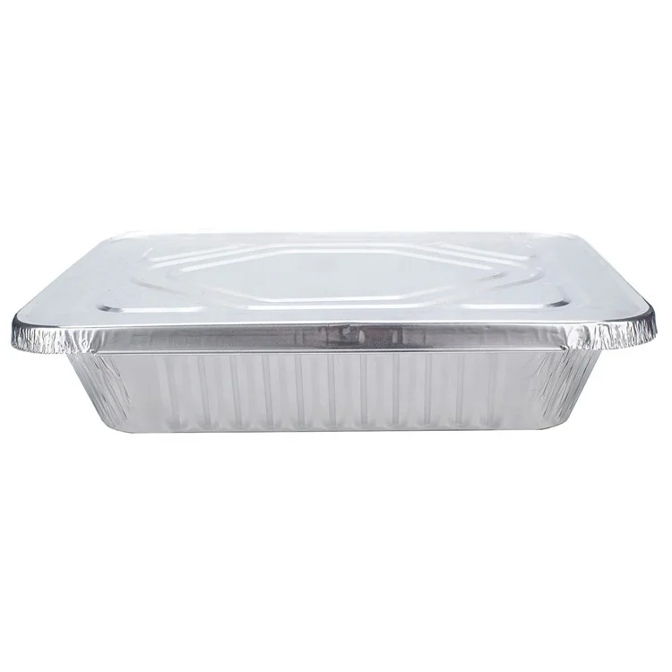 
Half Size Foil Pans with Lids 9x13 Aluminum Pans with Covers Disposable Food Containers With Dome Lid 