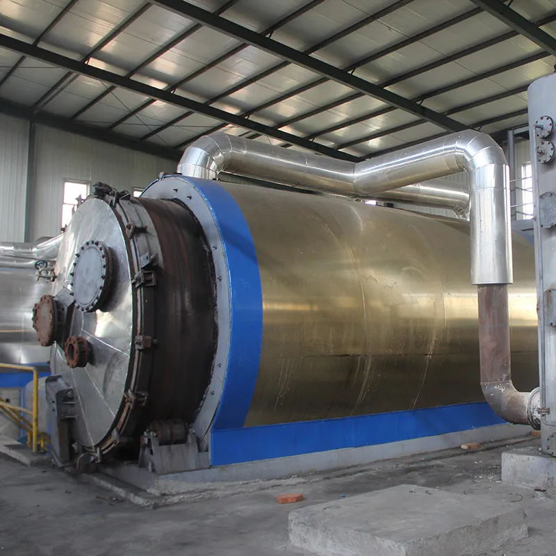 Automatic Large Capacity Waste Tyre Plastic To Diesel Fuel Oil Pyrolysis Plant