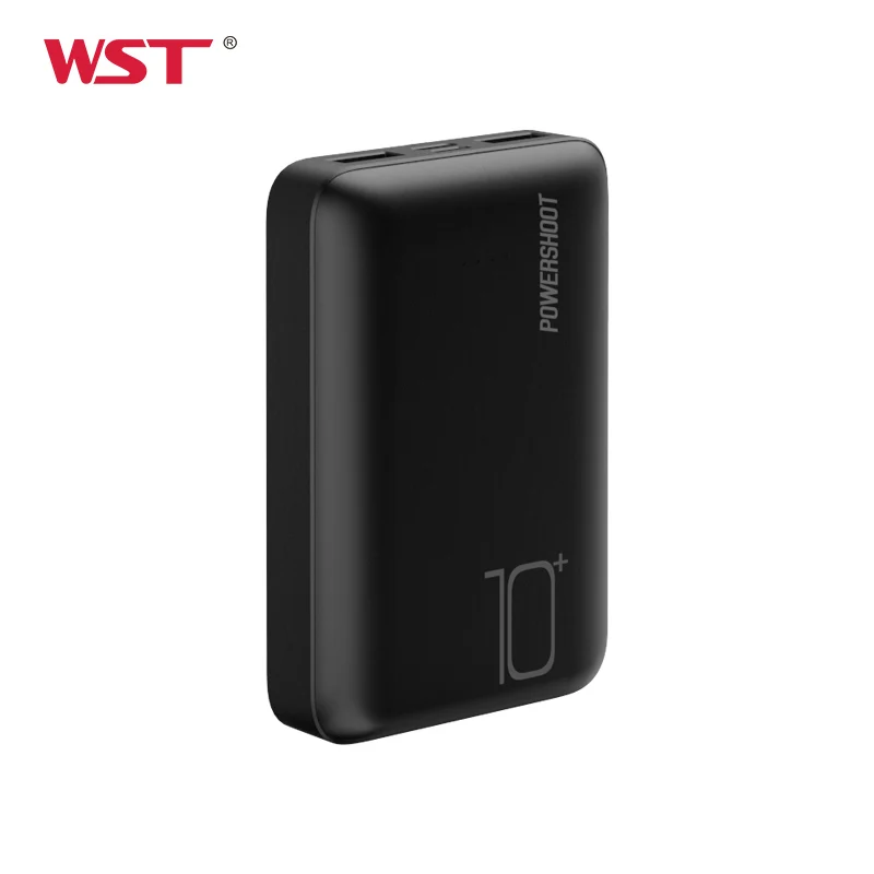 WST Slim power bank 10000mAh portable mini powerbank cheap price clear store ready to ship