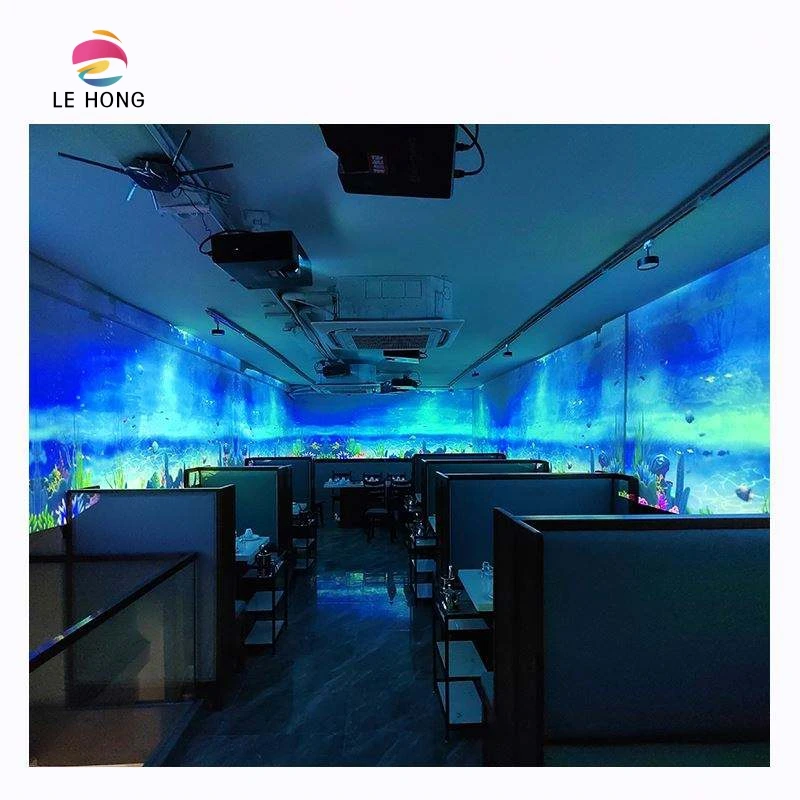Immersive 3D Projection Mapping for Dining Experience Enjoy Laser Projector on Wall/Table Restaurants
