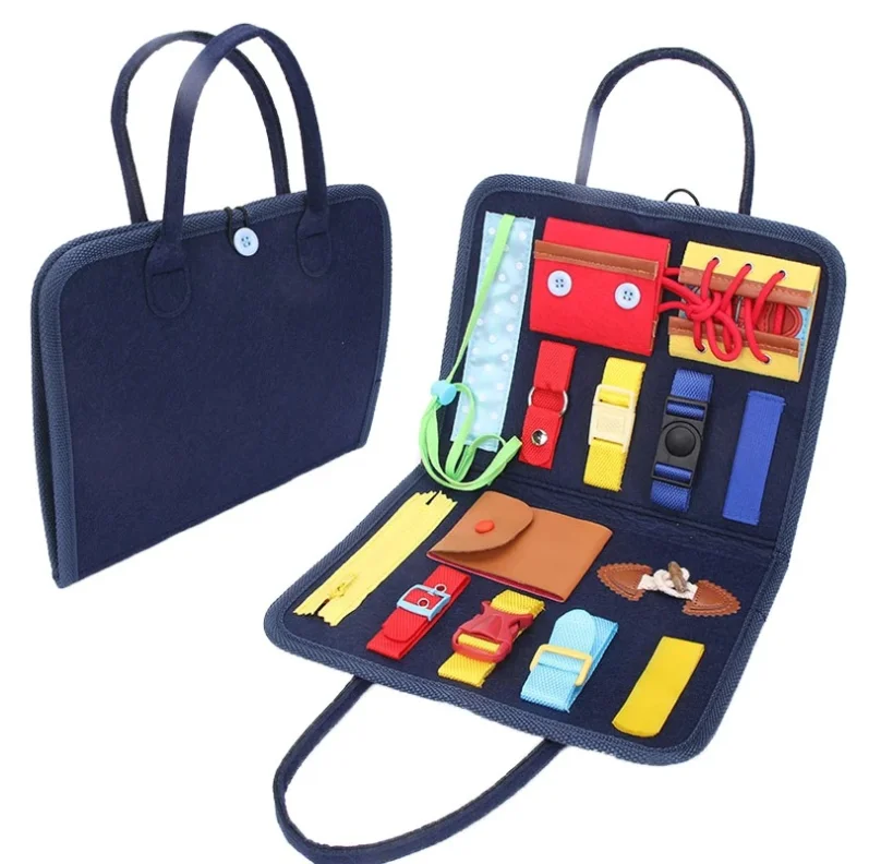 Прямая поставка с завода, экологически чистые 14 шт. сенсорные Игрушки для раннего развития, папка для занятой доски для малышей