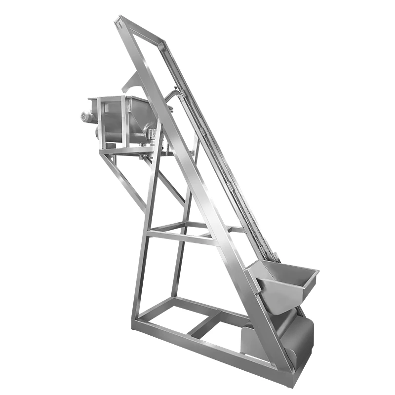 LHJ Automatic Electric Cheap Price Z Type Stainless Steel Single Hopper  Inclined Elevator Conveyor Machine For Power And Grain