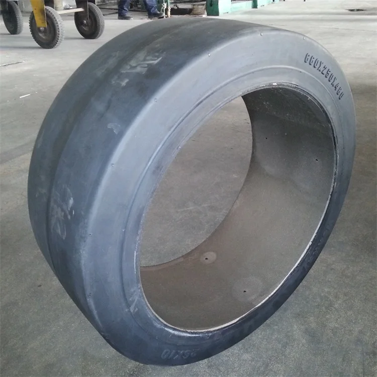 China cheap forklift press on tire 26x10 smooth rubber tires