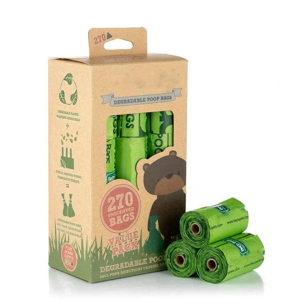 Eco-friendly Compostable Biodegradable antibiotic and deodorant pet Poop Bag