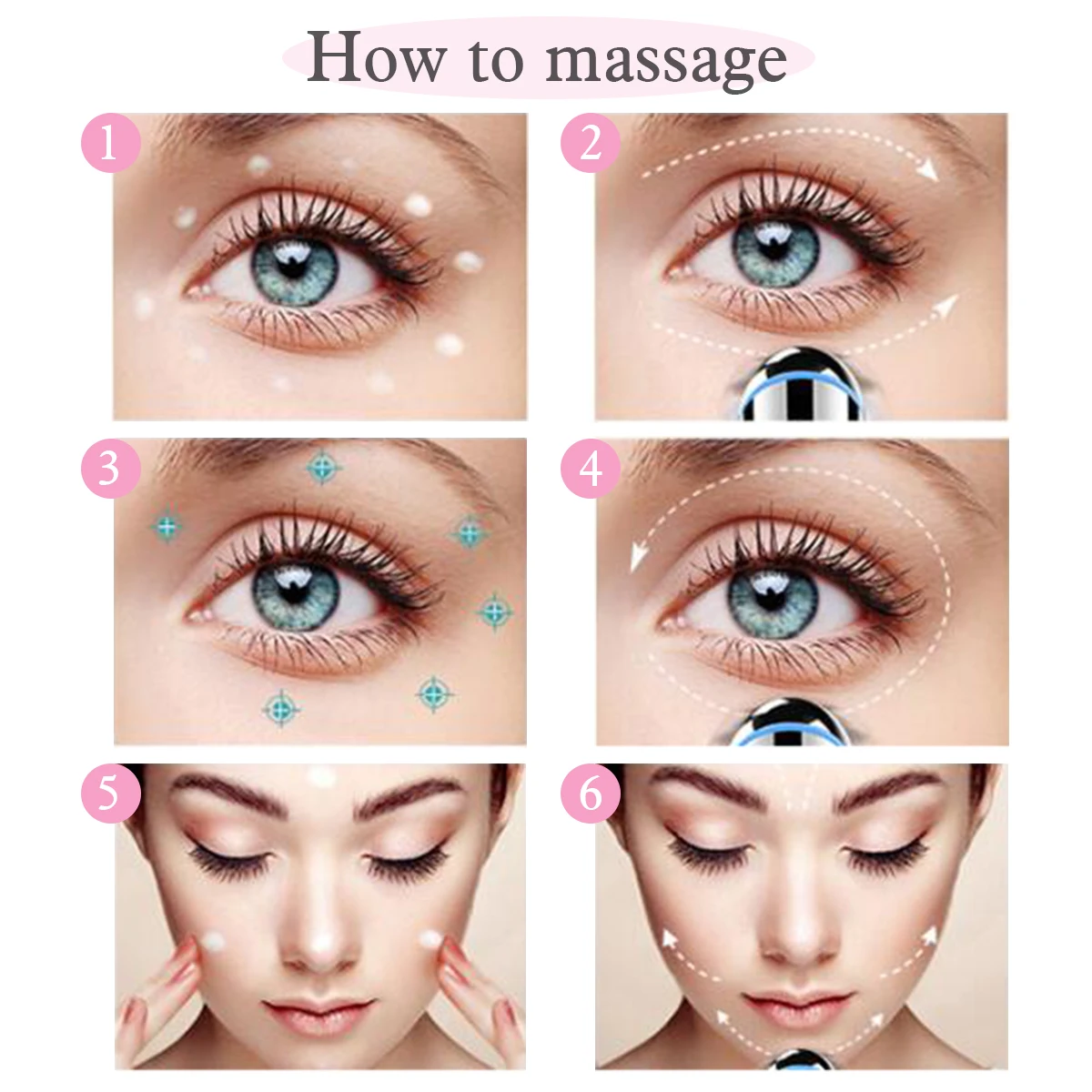 RF Eye Massage Beauty Device Heat Eye Care Remove Wrinkle Dark Circles Electric Eye lip Massager Pen