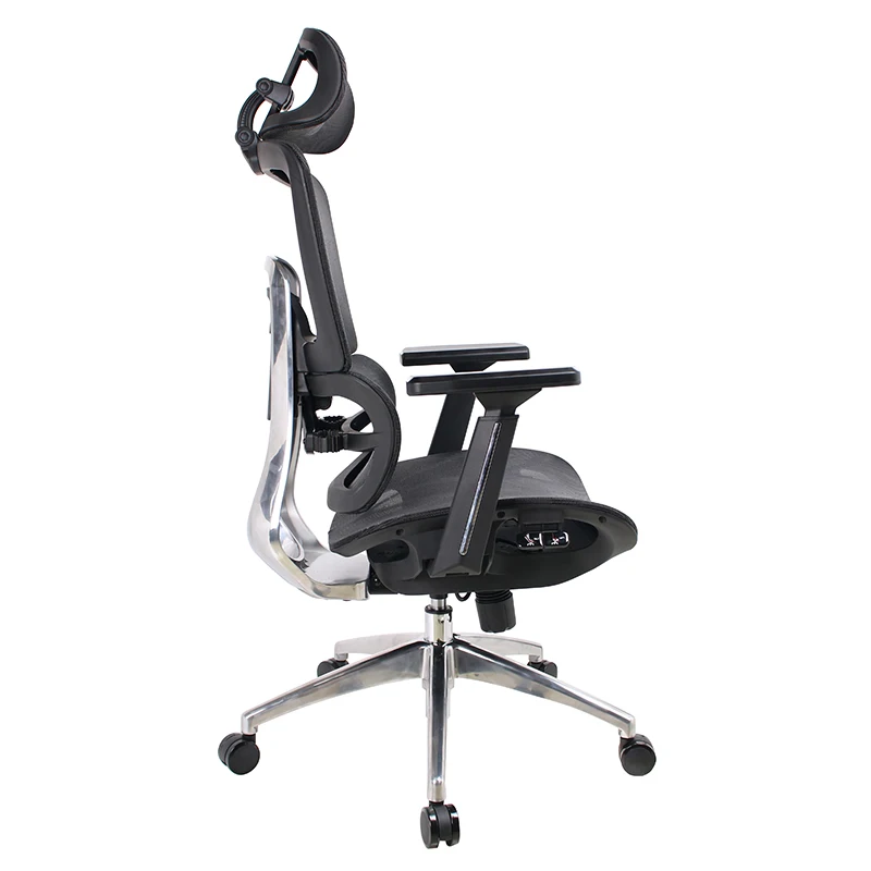 Foshan Modern High Back Height Adjustable Lumbar Support Mesh Executive Office Chair With Armrest